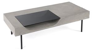 Konferenčný stolík s betónovou doskou Lyon Béton Curb, 125 x 56 cm