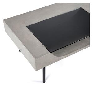 Konferenčný stolík s betónovou doskou Lyon Béton Curb, 125 x 56 cm