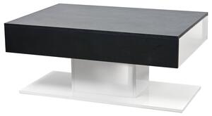 Konferenčný stolík QUADRO dub čierny/biela