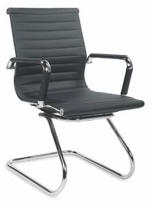 Kancelárska stolička s podrúčkami Prestige Skid - čierna