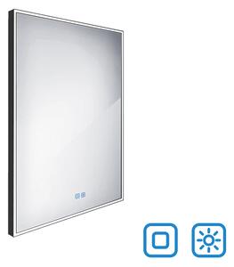 Nimco Čierne LED zrkadlo 600x800 s dvoma dotykovými senzormi - ZPC 13002VX-90