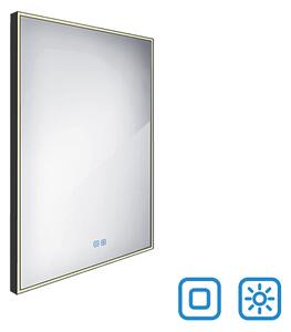 Nimco Čierne LED zrkadlo 600x800 s dvoma dotykovými senzormi - ZPC 13002VX-90