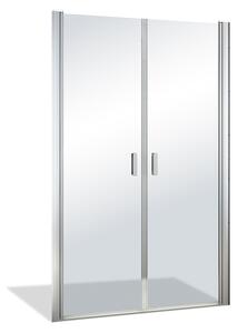 Roltechnik Outlet Dvojkrídlové sprchové dvere LYP2 pre inštaláciu do niky, strieborná - bez vaničky ROTH-Variant: šírka: 80 cm - (LYP2/800 - 1135008219), ROTH-Profily: profily: strieborná, výplň: transparent