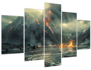 Obraz - Erupcia sopky (150x105 cm)