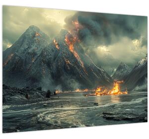 Obraz - Erupcia sopky (70x50 cm)