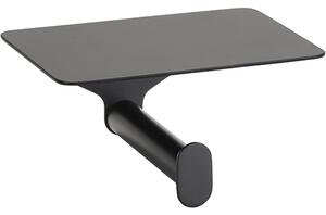 Bemeta Design ORGANIC BLACK: Držiak toaletného papiera, s poličkou - 167112150