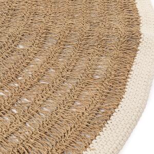 BAZAR BIZAR The Seagrass & Cotton Round Carpet - Natural White - 150 koberec