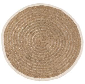 BAZAR BIZAR The Seagrass & Cotton Round Carpet - Natural White - 200 koberec