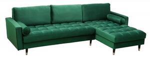 Rohová sedačka Adan II 260 cm smaragdovozelený zamat