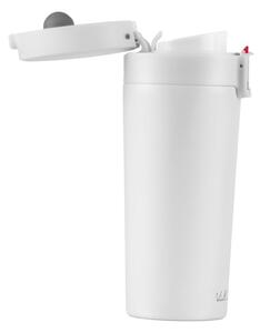 Biely cestovný termohrnček Vialli Design Fuori, 400 ml