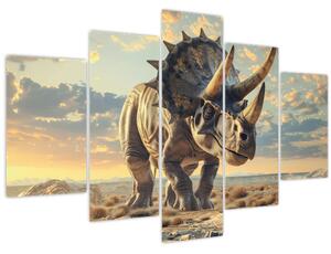 Obraz - Triceratops (150x105 cm)