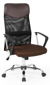Kancelárska stolička s podrúčkami Vire - hnedá / čierna