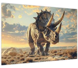 Obraz - Triceratops (90x60 cm)