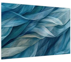 Obraz - Modrobiele vlnky (90x60 cm)