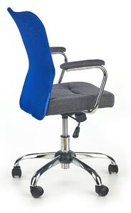 Detská stolička na kolieskach s podrúčkami Andy - modrá / sivá