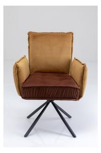 Sada 2 ks – Hnedá stolička s podrúčkami Chelsea