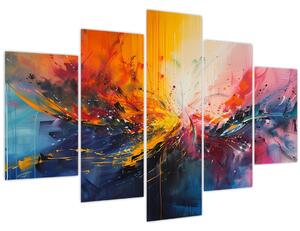 Obraz - Farebná abstrakcia (150x105 cm)