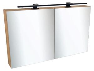 Comodo Zrkadlová skrinka Ideal OW 100 ZS LED-B s osvetlením Any LED 80 B, čierna