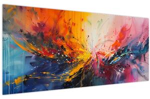 Obraz - Farebná abstrakcia (120x50 cm)