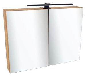 Comodo Zrkadlová skrinka Ideal OW 80 ZS LED-B s osvetlením Any LED 50 B, čierna