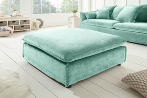 Dizajnová taburetka Eden 110 cm aqua modrá / zamat