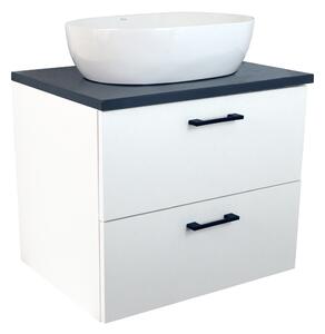 Comodo Kúpeľňová skrinka pod doskové umývadlo Agria NEW W 60-HD - biela/antracit