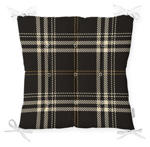 Sedák na stoličku Minimalist Cushion Covers Flannel Black, 40 x 40 cm