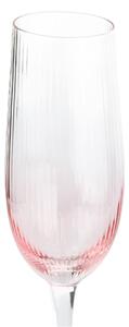 KONDELA Poháre na šampanské, set 6 ks, 280 ml, ružová, CELESTE TYP 1