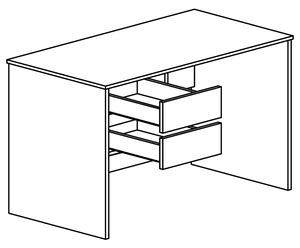 Písací stôl WONDER dub sonoma/biela