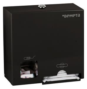 Bemeta Design Zásobník na tampóny a hygienické vložky, nerez, čierny - 101403276