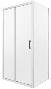 Novoterm Obdĺžnikový sprchový kút NV-Zoom 100x80 chrom/transparent - bez vaničky