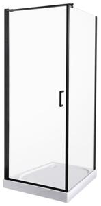 Novoterm Štvorcový sprchovací kút NV-Hera 90x90 chróm/transparent + vanička