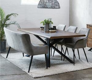 Dizajnová stolička Hallie sivý zamat