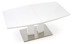 HALMAR Lorenzo rozkladací jedálenský stôl biely lesk
