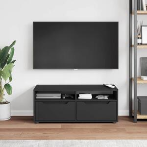 TV Skrinka "VISNES" Čierna 100x40x38 cm Konštrukčné drevo