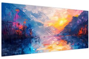 Obraz - Maľba krajiny (120x50 cm)