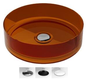 Besco Umývadlo na dosku zo syntetickej živice Enya 36 cm Earth Rust s výpusťou Click-Clack BESCO-Typ výpuste: Click-Clack bez prepadu, chróm