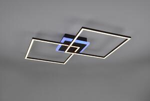 Trio R62843132 LED stropné svietidlo Arribo 1x29W + 6,5 W | 3250lm + 600lm | 3000K | RGB - diaľkové ovládanie, stmievateľné, oddelené vypínače, čierna
