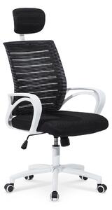Kancelárska stolička s podrúčkami Socket - čierna / biela