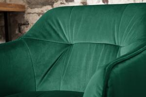 Barová stolička Loft zamat zelená