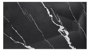 Besco Obdĺžniková sprchová vanička z SMC kompozitu VEXO MARBLE BLACK R 100x80 (120x80, 120-180x90)