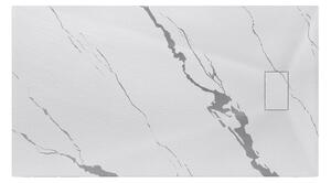 Besco Obdĺžniková sprchová vanička z SMC kompozitu VEXO MARBLE R 100x80 (120x80, 120-180x90)