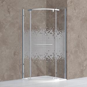 Roth Štvrťkruhový sprchový kút ARDIS - bez vaničky ROTH-Variant: rozmery: 80x80 cm - (ARDIS/800 - N0798), ROTH-Profily: profily: brillant, výplň: potlač