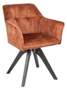 Dizajnová otočná stolička Giuliana medený zamat -