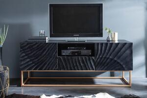Dizajnový TV stolík Shayla 160 cm čierny - mango