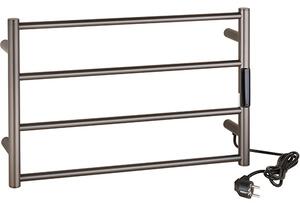 Bemeta Design Elektrický kúpeľňový radiátor / sušiak uterákov 560x370x90 mm, 63W, grafit mat - 704155085