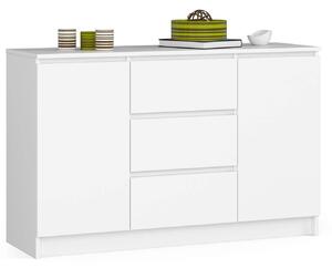 Ak furniture Komoda 120 cm K016 biela