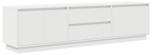 TV skrinka s LED svetlami biela 193,5x41x50 cm