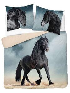 DETEXPOL Francúzske obliečky Black Horse Bavlna, 220/200, 70/80 cm