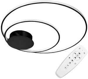Toolight - Stropná lampa Round LED s diaľkovým ovládaním - čierna - APP802-C